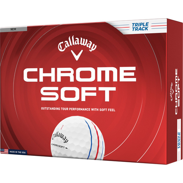 Callaway 2026 Chrome Soft Triple Track Golf Balls - White