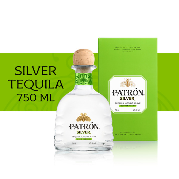Patrón Silver Tequila 100% De Agave Same-Day Delivery | Binny's