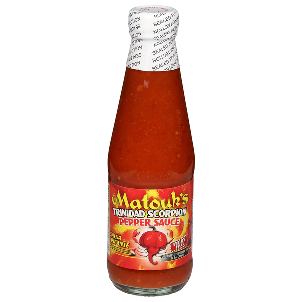 Matouk's Pepper Sauce, Salsa Picante, Fiery Hot, Trinidad Scorpion