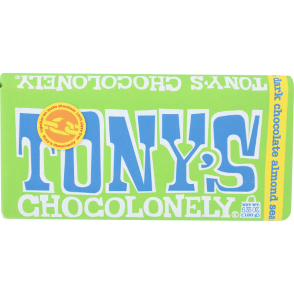 Tony's Chocolonely 51% Dark Chocolate Almond Sea Salt Bar Same-Day