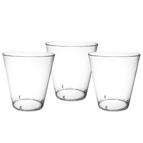 Party Essentials - 2 oz Clear Plastic Shot Glasses - 50 ct pkgs