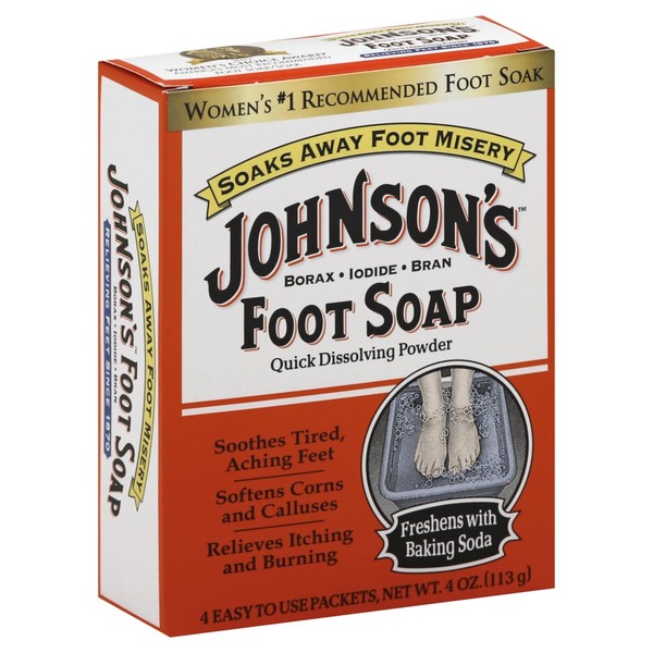 Johnsons Foot Soap, Quick Dissolving Powder (4 each) Instacart