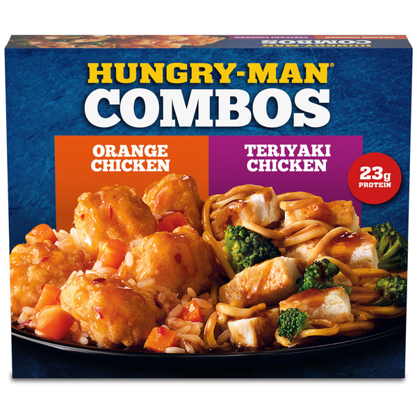 Hungry-Man Orange Chicken and Teriyaki Chicken Frozen Meal Same