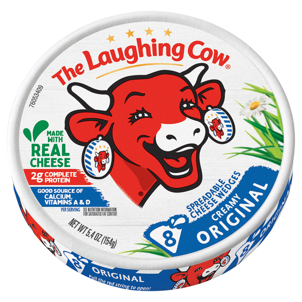 The Laughing Cow Creamy Original Spreadable Cheese Wedges, 8