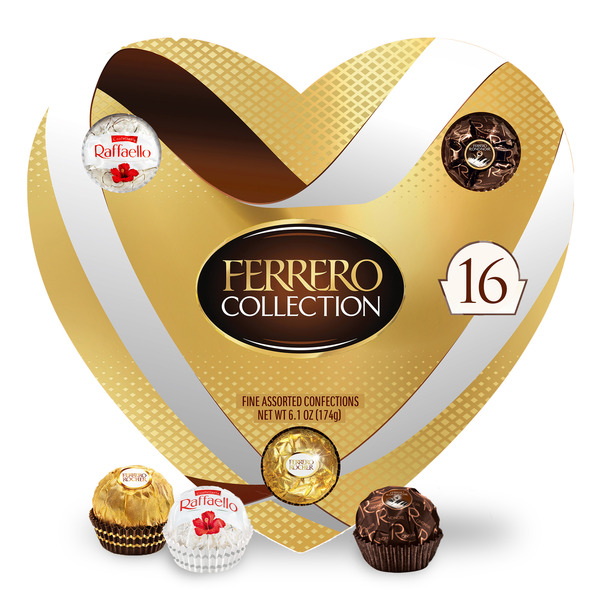 Ferrero Collection Assorted Confections Heart Box, 16 Pieces Same