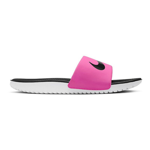 Nike Big Kids' Kawa Slide Sandals, Size 6 - Laser Fuchsia, White & Black