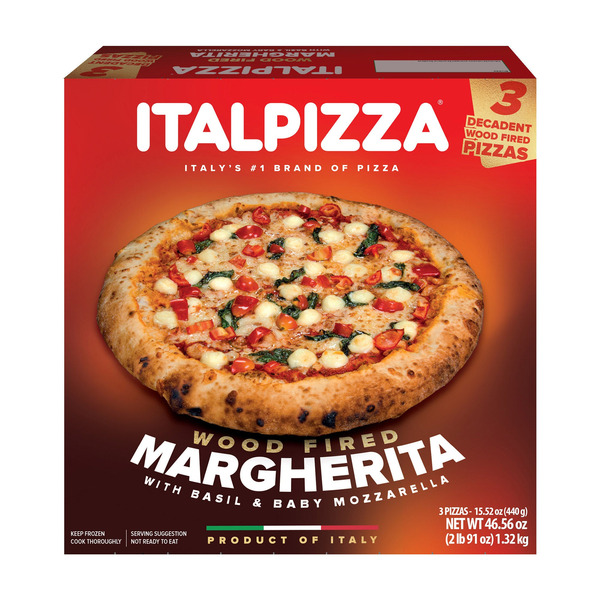 マルゲリータ　ページ Italpizza Wood Fired Margherita Pizza, 15.52 oz, 3-count Same-Day