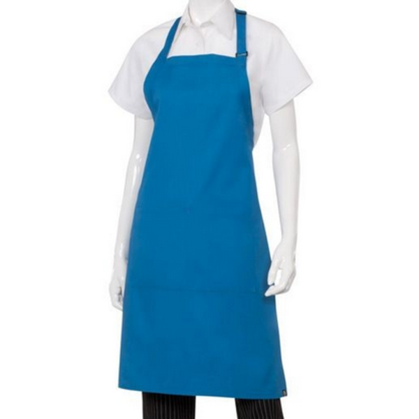 Butcher Bib Apron, 34"L x 24"W, royal blue