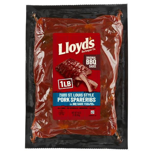 LLOYD'S Seasoned And Smoked St. Louis Style Pork Rib In Original Bbq Sauce