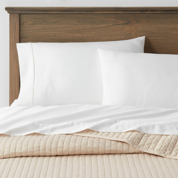 Threshold King Washed Cotton Sateen Quilt Khaki - ™