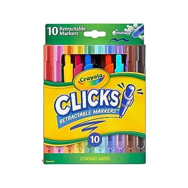 Crayola Conical Super Click Washable Paint Markers - Assorted Colors