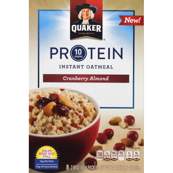 Quaker Instant Oatmeal, Cranberry Almond