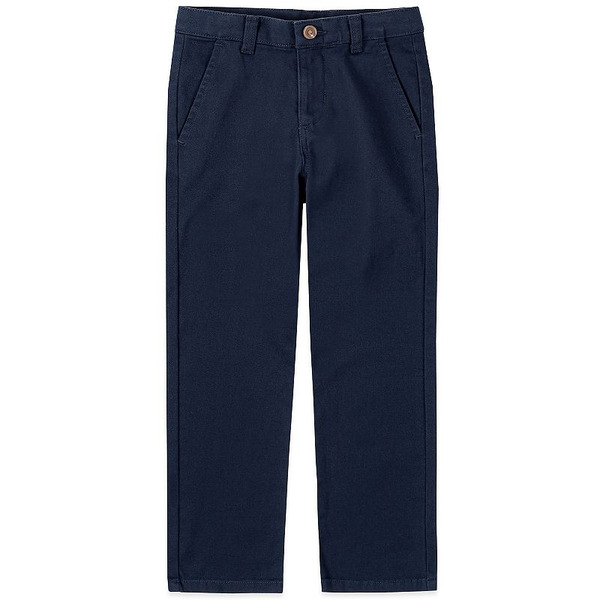 IZOD Boys 4-20 IZOD Flat Front Comfort Waistband Pants in Regular, Slim & Husky, Boy's, Size: 8 SLIM, Navy