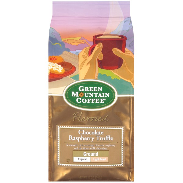 Green Mountain Coffee Flavored Chocolate Raspberry Truffle Ground Signature Coffee (12 oz