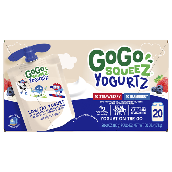 Costcogogo GoGo SqueeZ, Organic Applesauce, Variety Pack, 3.2 oz, 28-Count