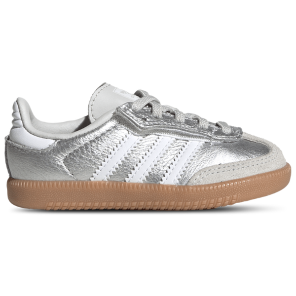 adidas Toddler Samba OG Shoes, Size 9.0K, Medium/B - Silver Met/White/Gum