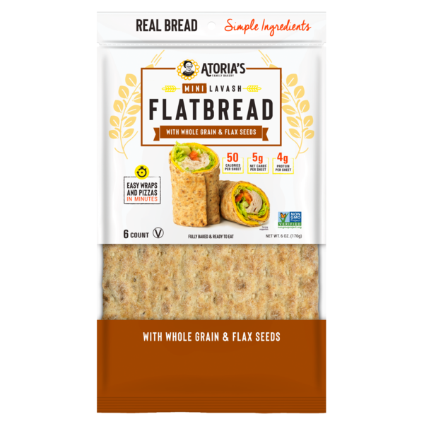 Atoria's Family Bakery Whole Grain & Flax Mini Lavash