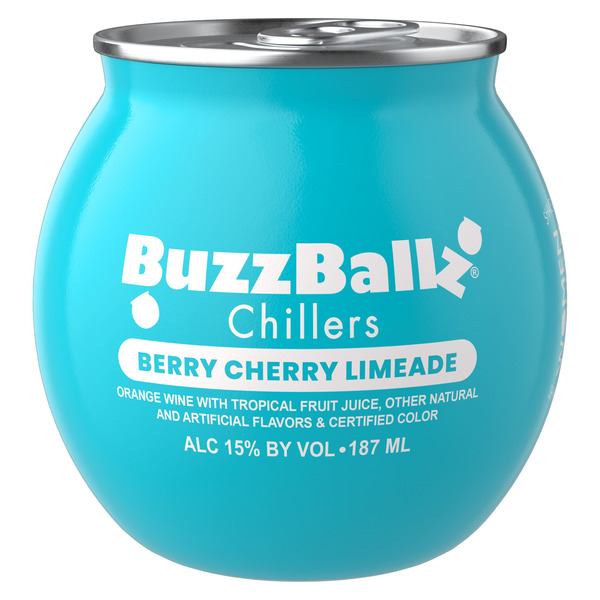 BuzzBallz Berry Cherry Limeade Cocktail,187ml, 30 Proof (15% ABV