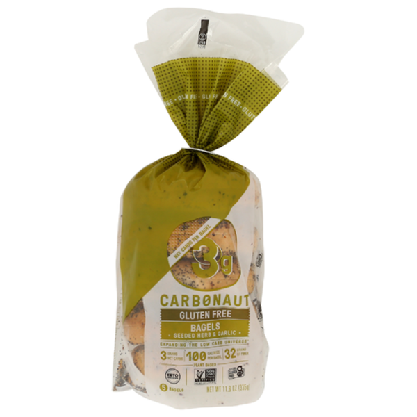 Carbonaut Herb & Garlic Gluten Free Bagels 5 Count