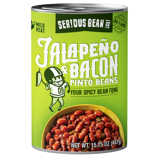 SERIOUS Bean Co Jalapeno & Bacon Pinto Beans, Fully Cooked Same