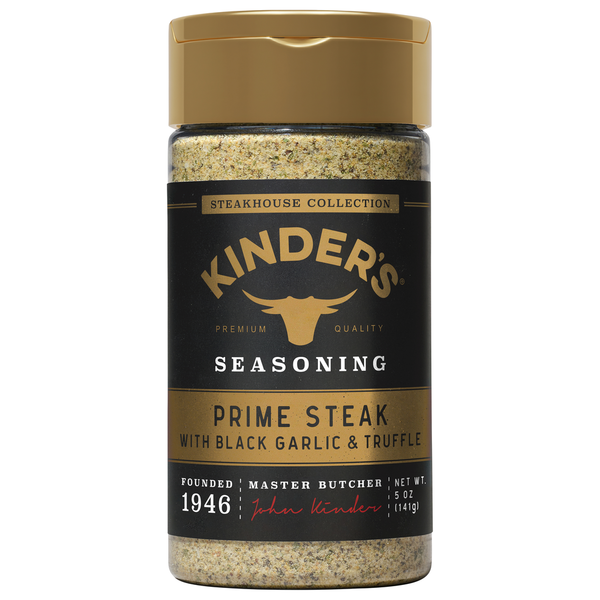 Kinder's Prime Steak with Black Garlic & Truffle Seasoning
