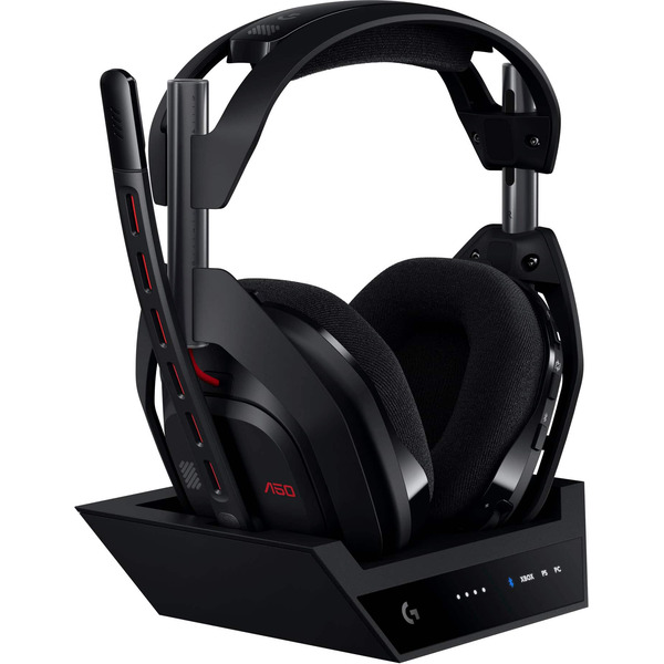 Logitech Headset, A50, 3-System, Switchable, Lightspeed Wireless + Base Station