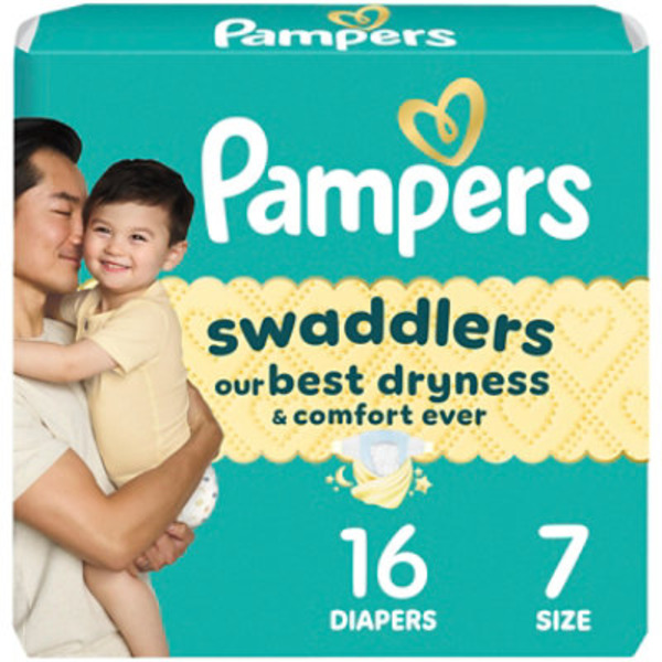 Pampers Swaddlers Diapers, Size S7