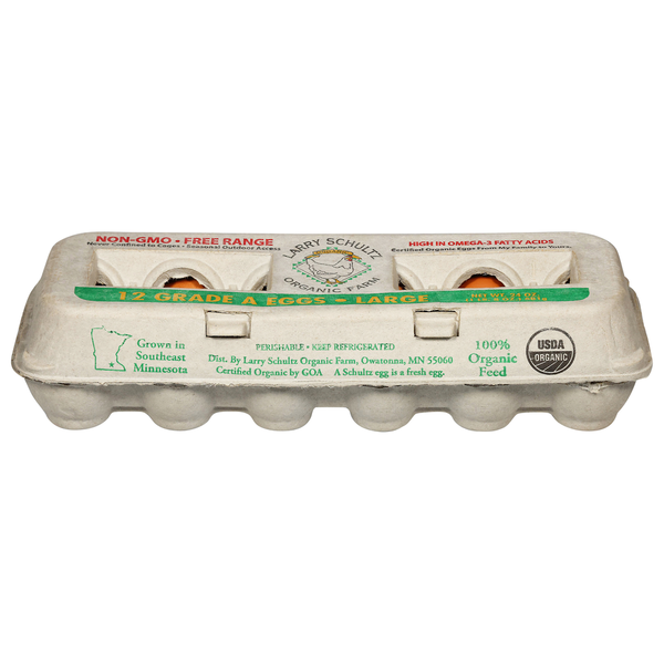 Larry Schultz Organic Farm Grade A Free Range Large Eggs Same-Day
