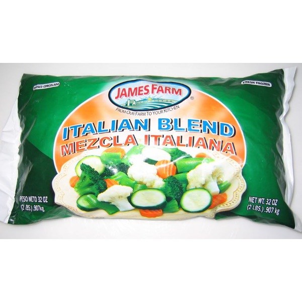 Frozen James Farm - IQF Italian Mixed Vegetable Blend - 2 lbs
