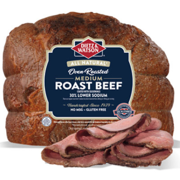 Dietz & Watson Medium Pre Sliced Trim & Tied Roast Beef