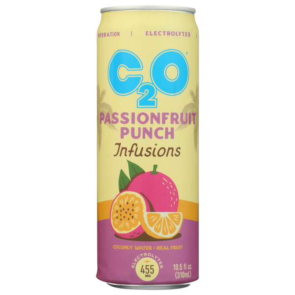 C2o Passionfruit Punch Coconut Water Infusion Same-Day Delivery or