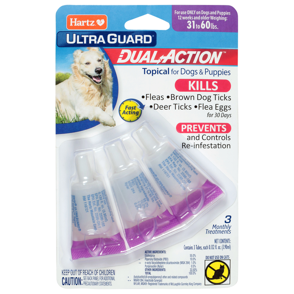 Hartz Dual Action Topical for Dogs & Puppies