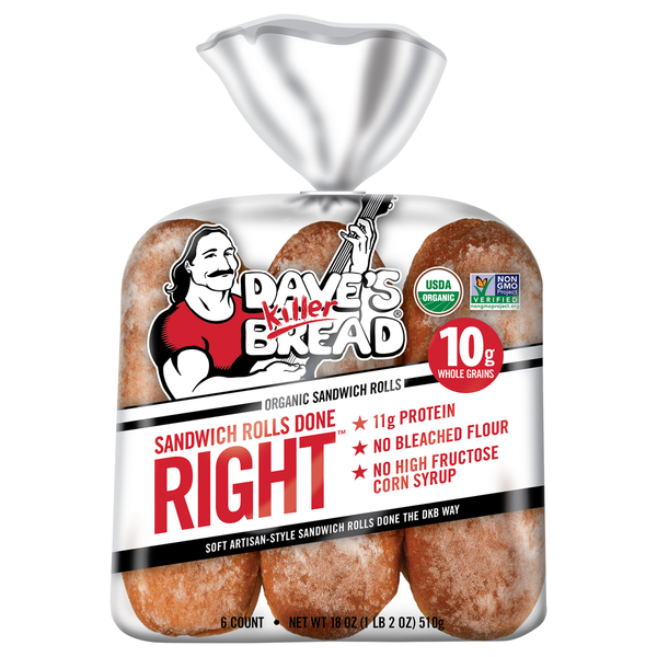 Dave's Killer Bread Sandwich Rolls, Organic
