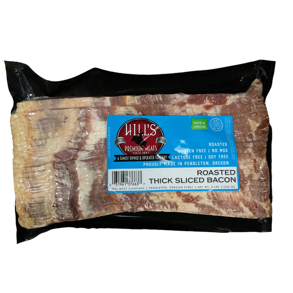 Hill Meat Company 37663 Roasted Thick Slice Bacon