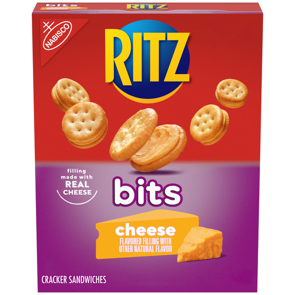 Ritz Bits Cheese Sandwich Crackers, Snacks For Kids And Adults, Lunch Snacks