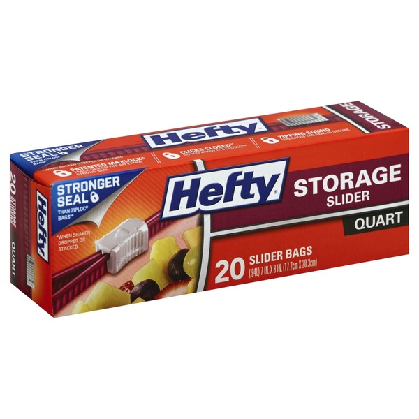 Hefty Slider Bags, Storage, Quart Same-Day Delivery or Pickup