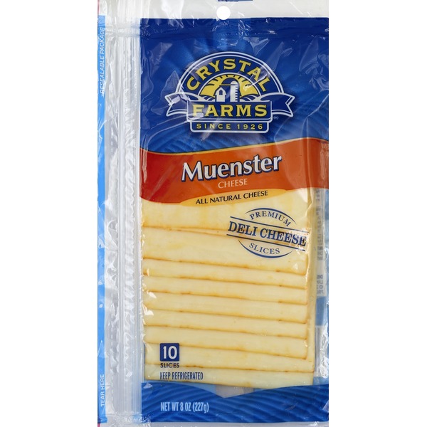 Crystal Farms Cheese, Muenster, Slices (10 each) Instacart