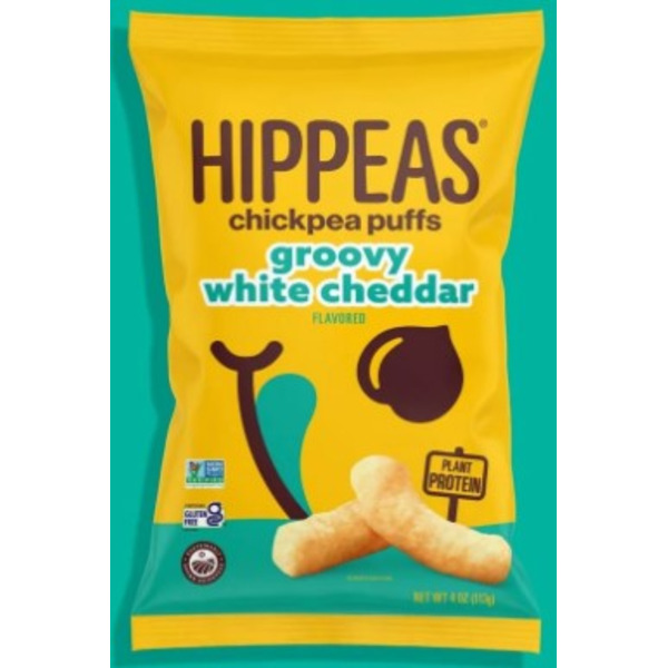 Hippeas - Chickpea puffs, White Cheddar - 6ct