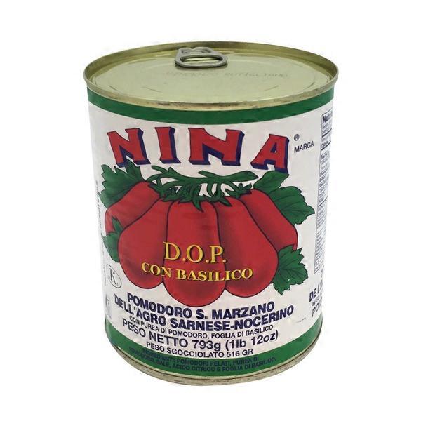 Nina D.O.P. Tomatoes With Tomato Puree and Basil Leaf (28 oz) Instacart
