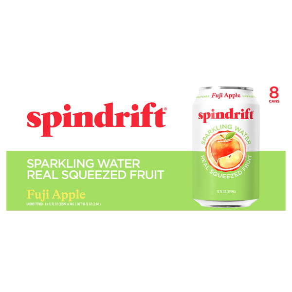 Spindrift Unsweetened Fuji Apple Sparkling Water Same-Day Delivery