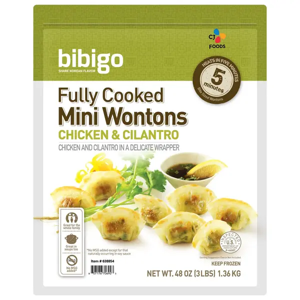 Chicken & Cilantro Fully Cooked Mini Wontons, 48 oz