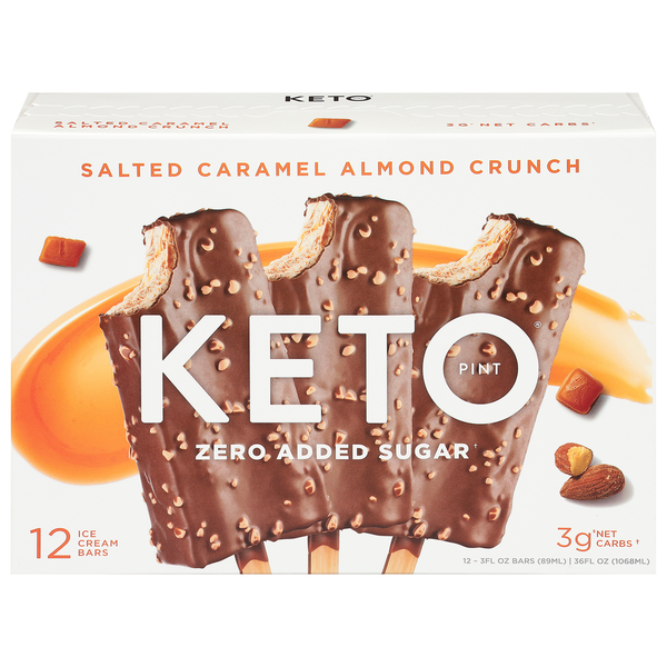 Keto Foods Salted Caramel Almond Ice Cream Bars Same-Day Delivery
