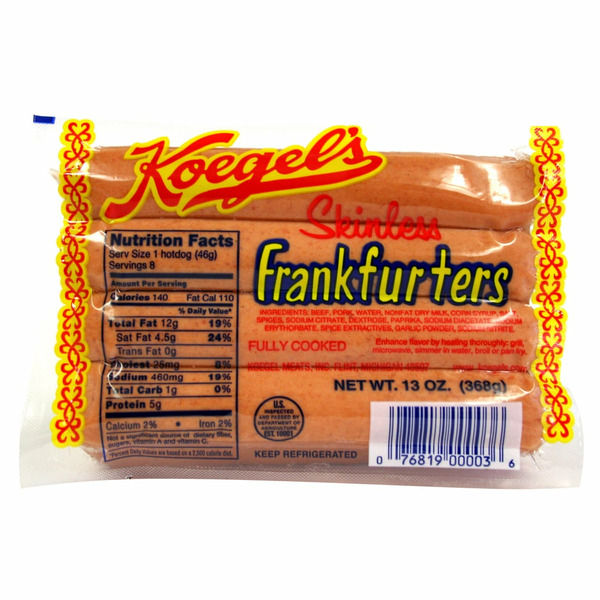 Carolina Bright Leaf Skinless Frankfurters 32 oz. - Sam's Club