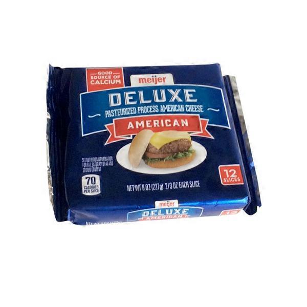 Meijer Deluxe Pasteurized Process American Cheese (8 oz) Instacart