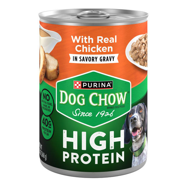 Purina Dog Chow High Protein Wet Dog Food With Real Chicken In Savory Gravy  Same-Day Delivery | Family Dollar