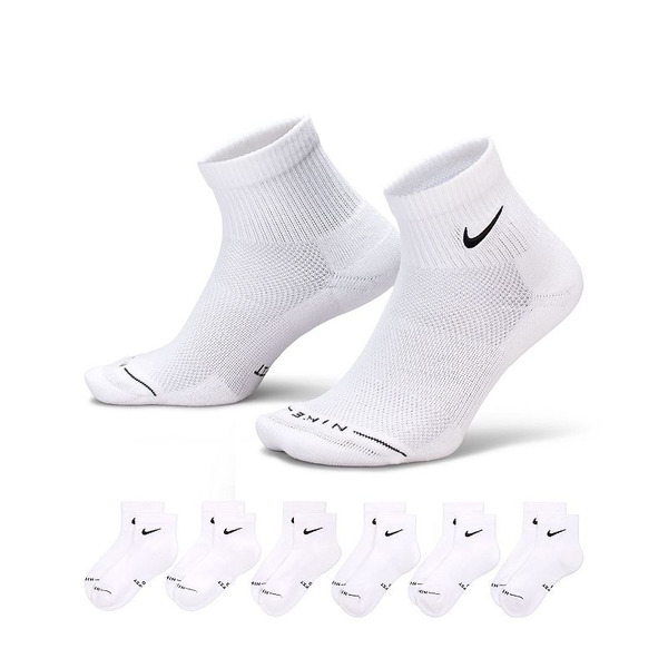 Nike Everyday Elevated Ankle Socks, L - White/Black