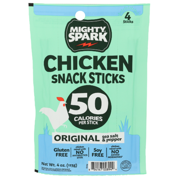 Mighty Spark Food Co. Original Sea Salt & Pepper Chicken Snack Sticks
