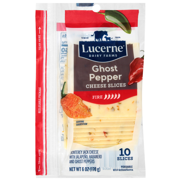 Lucerne Fire Ghost Pepper Cheese Slices