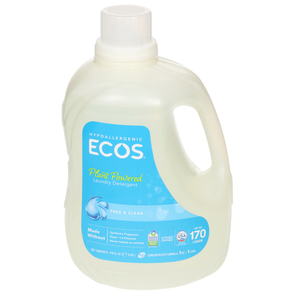 Ecos Laundry Detergent, Free & Clear, Plant Powered Same-Day