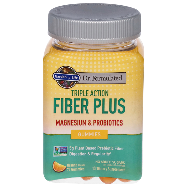 Garden of Life Triple Action Magnesium & Probiotics Gummies Orange